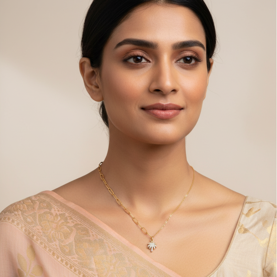 Tropical Luxe Palm Necklace | Italian Gold Plated SACH JEWELS