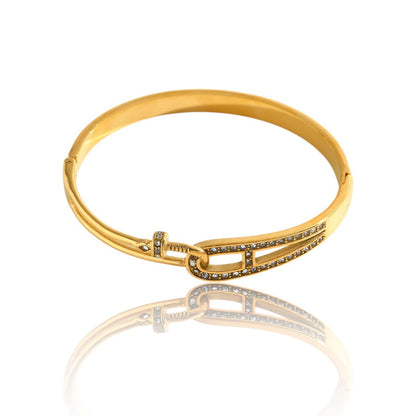 Bold Buckle Shine Cuffs | Italian Gold Plated SACH JEWELS