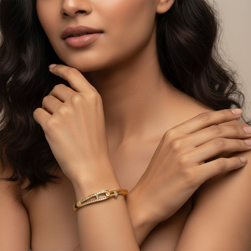 Bold Buckle Shine Cuffs | Italian Gold Plated SACH JEWELS