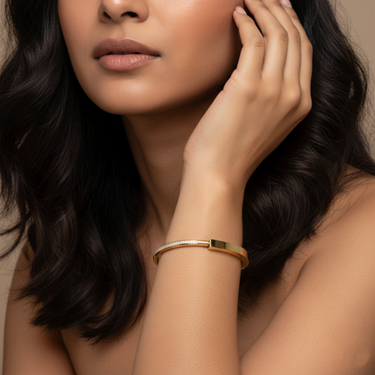 Aurora Luxe Diamond Cuff | Italian Gold Plated SACH JEWELS