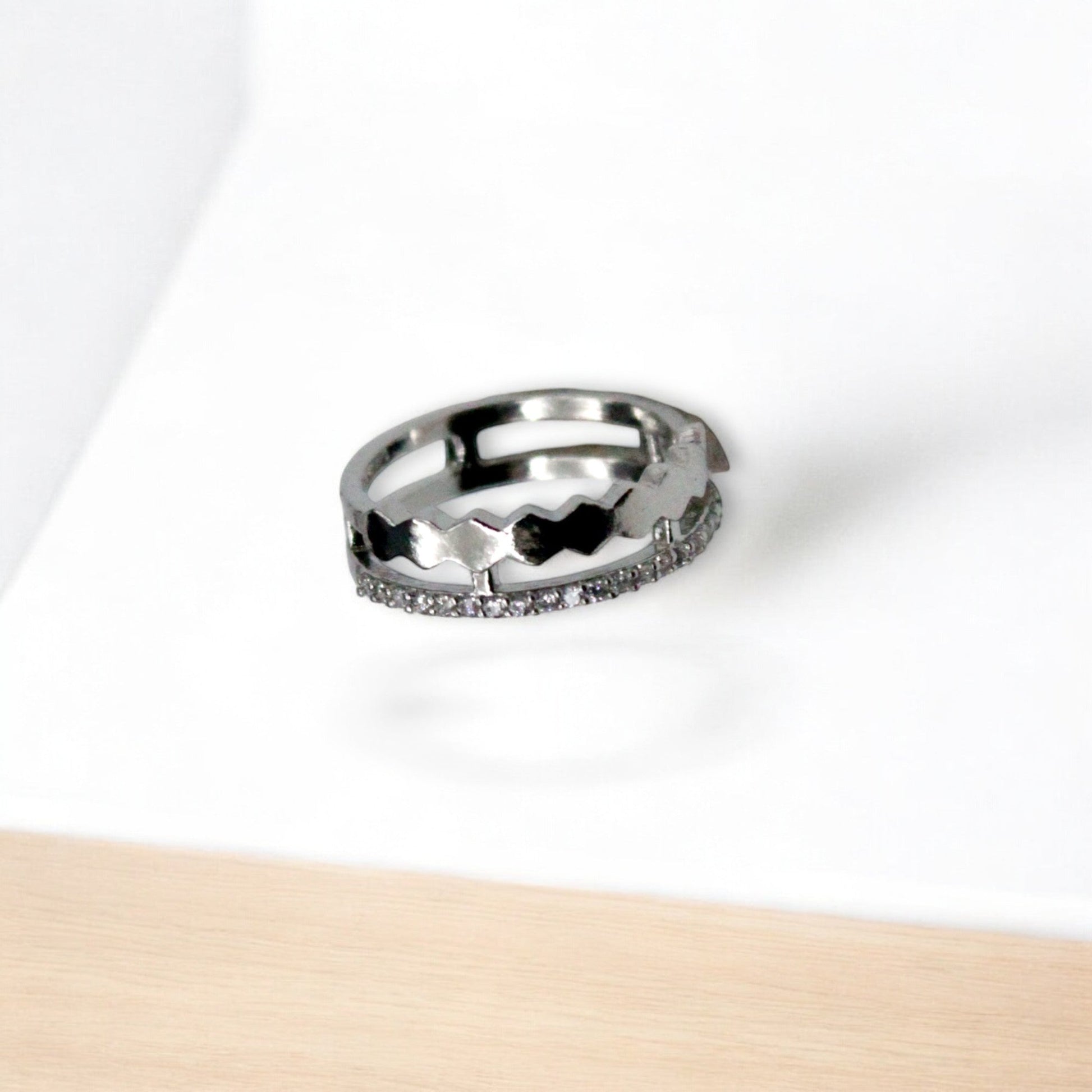 Wheel Cut diamond Ring | 925 Sterling Silver - SACH JEWELS