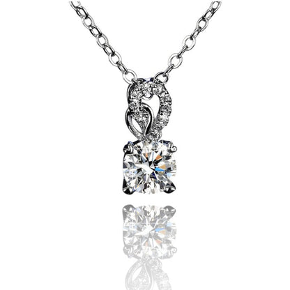 Timeless Diamond Pendant Necklace | Italian Silver Plated SACH JEWELS