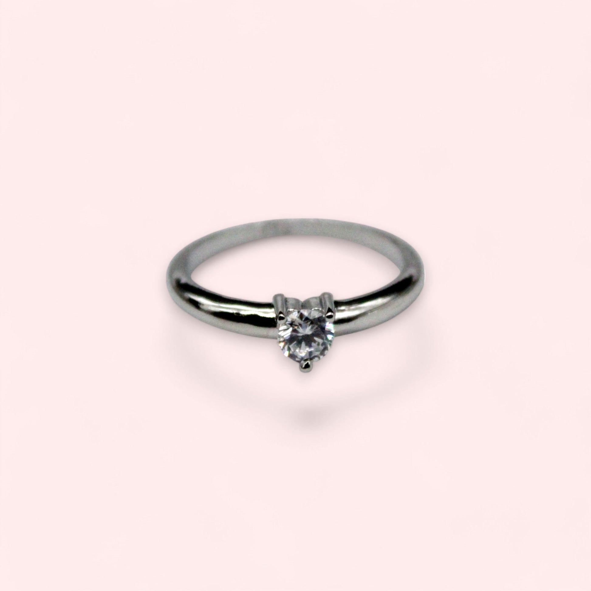 Diamond Heart Stud Ring | 925 Sterling Silver - SACH JEWELS