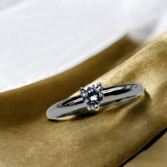 Diamond Heart Stud Ring | 925 Sterling Silver - SACH JEWELS