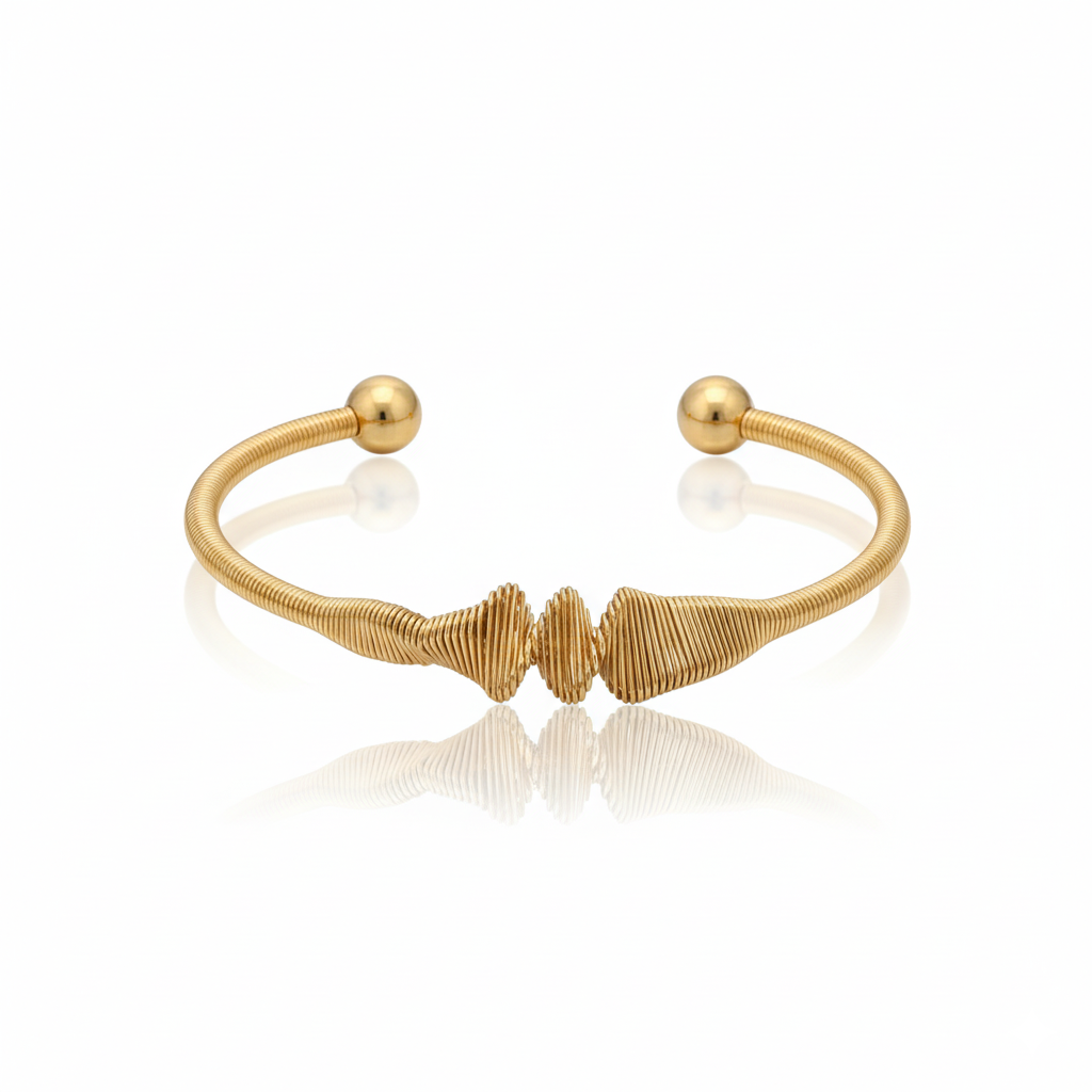Golden Infinity Wave Premium Cuff | Italian Gold Plated SACH JEWELS