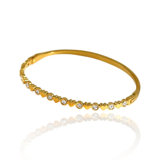 Golden Heart Cuffs | Italian Gold Plated SACH JEWELS
