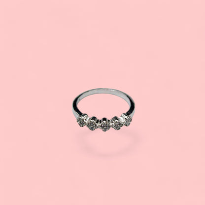 Diamond Studded Rail Ring | 925 Sterling Silver - SACH JEWELS