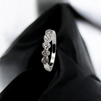 Diamond Studded Rail Ring | 925 Sterling Silver - SACH JEWELS