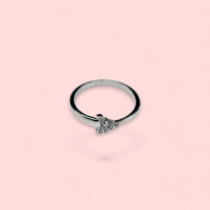 Arrow Spot Diamond Stud Ring | 925 Sterling Silver - SACH JEWELS
