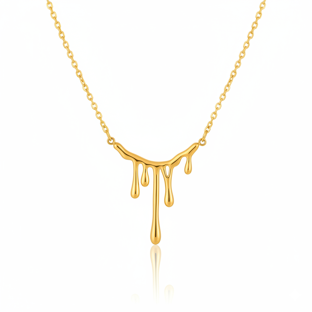 Golden Drip Necklace | Italian Gold Plated SACH JEWELS