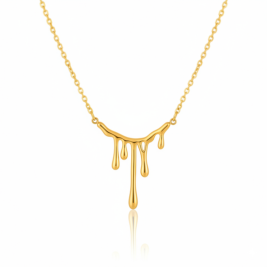 Golden Drip Necklace | Italian Gold Plated SACH JEWELS