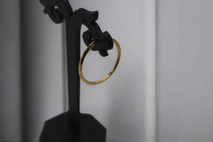 Long Hoop earrings | Italian Gold Plated - SACH JEWELS