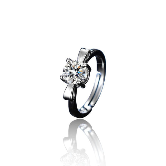 Women Minimal Diamond Ring | Italian Silver Plated SACH JEWELS