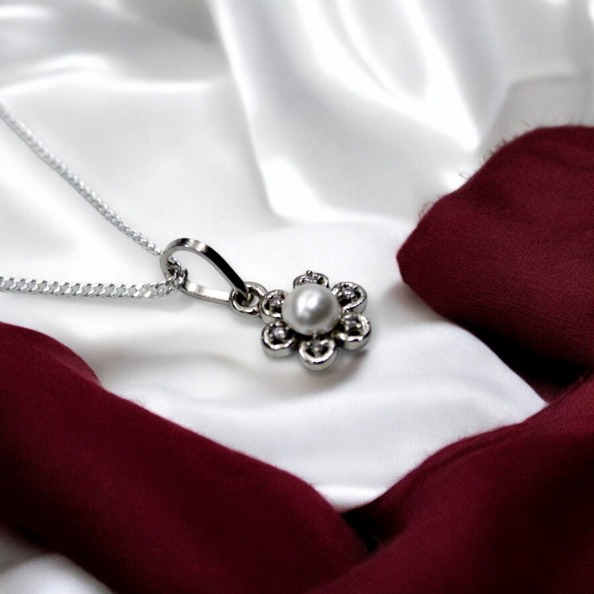 Pearl Flower Pendant Only | 925 Sterling Silver - SACH JEWELS