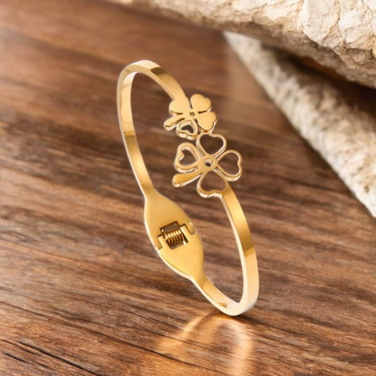 Double Flower Bracelet | Italian Gold Plated - SACH JEWELS