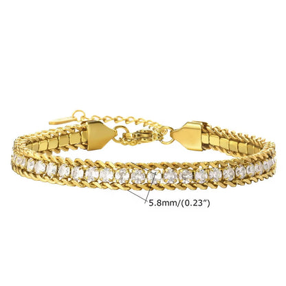 Elegant Diamond Studded Bracelet | Italian Gold Plated - SACH JEWELS