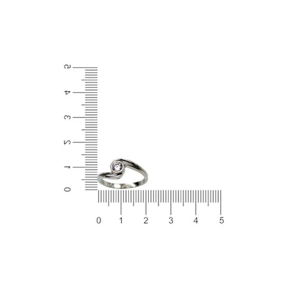 Twisted Diamond Stud Ring | 925 Sterling Silver - SACH JEWELS