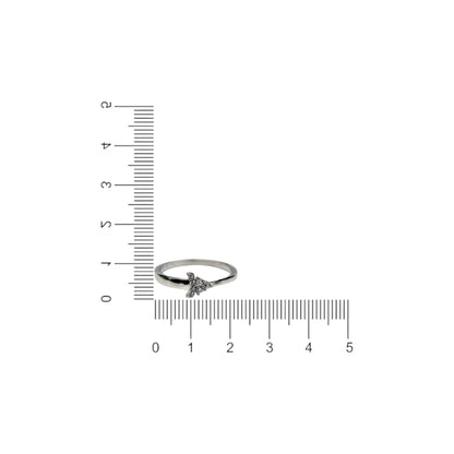 Arrow Spot Diamond Stud Ring | 925 Sterling Silver - SACH JEWELS