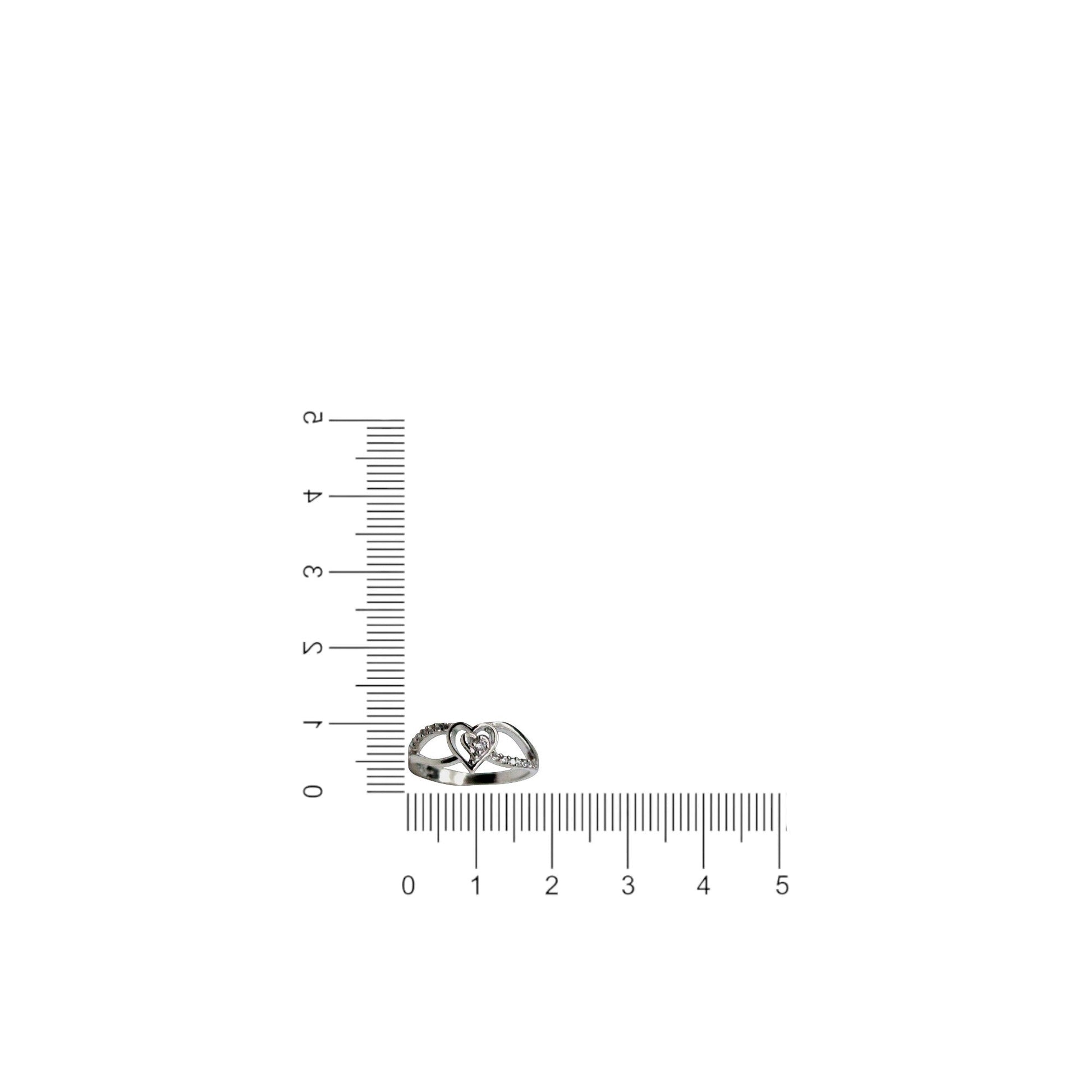 Diamond Heart Studded Ring | 925 Sterling Silver - SACH JEWELS