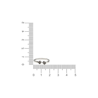 Double Spot Studded Ring | 925 Sterling Silver - SACH JEWELS