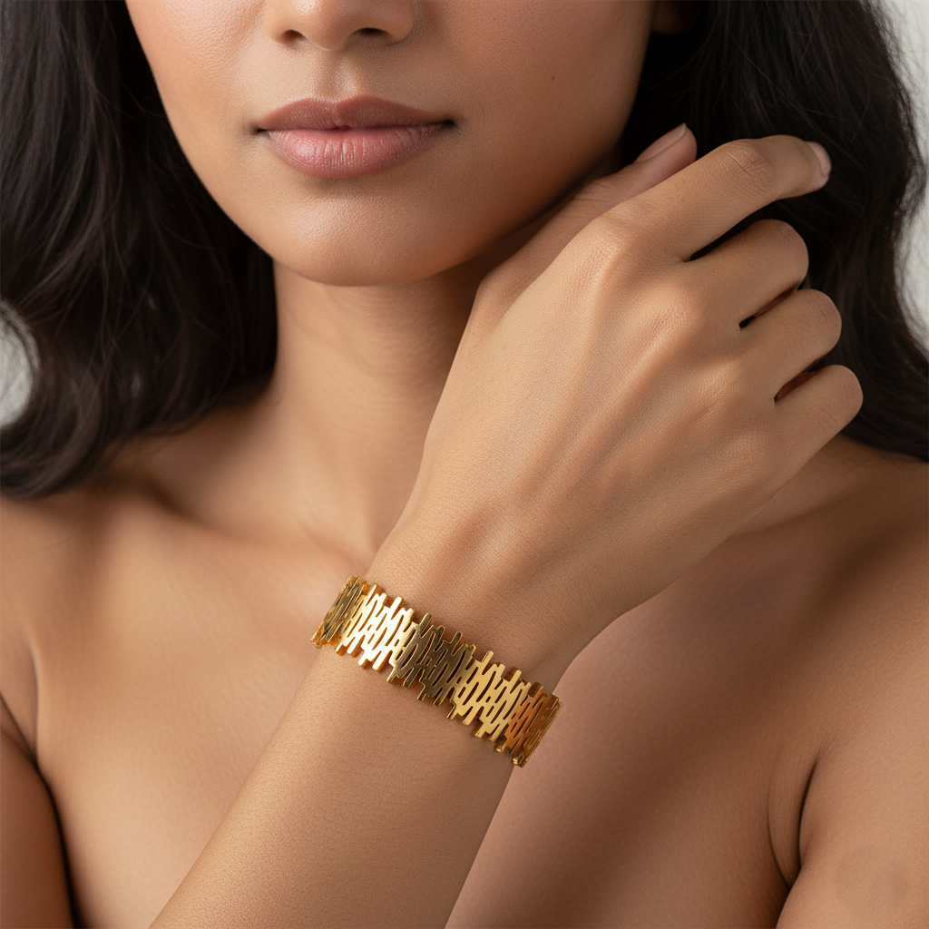 Regalia Link Premium Cuff | Italian Gold Plated SACH JEWELS