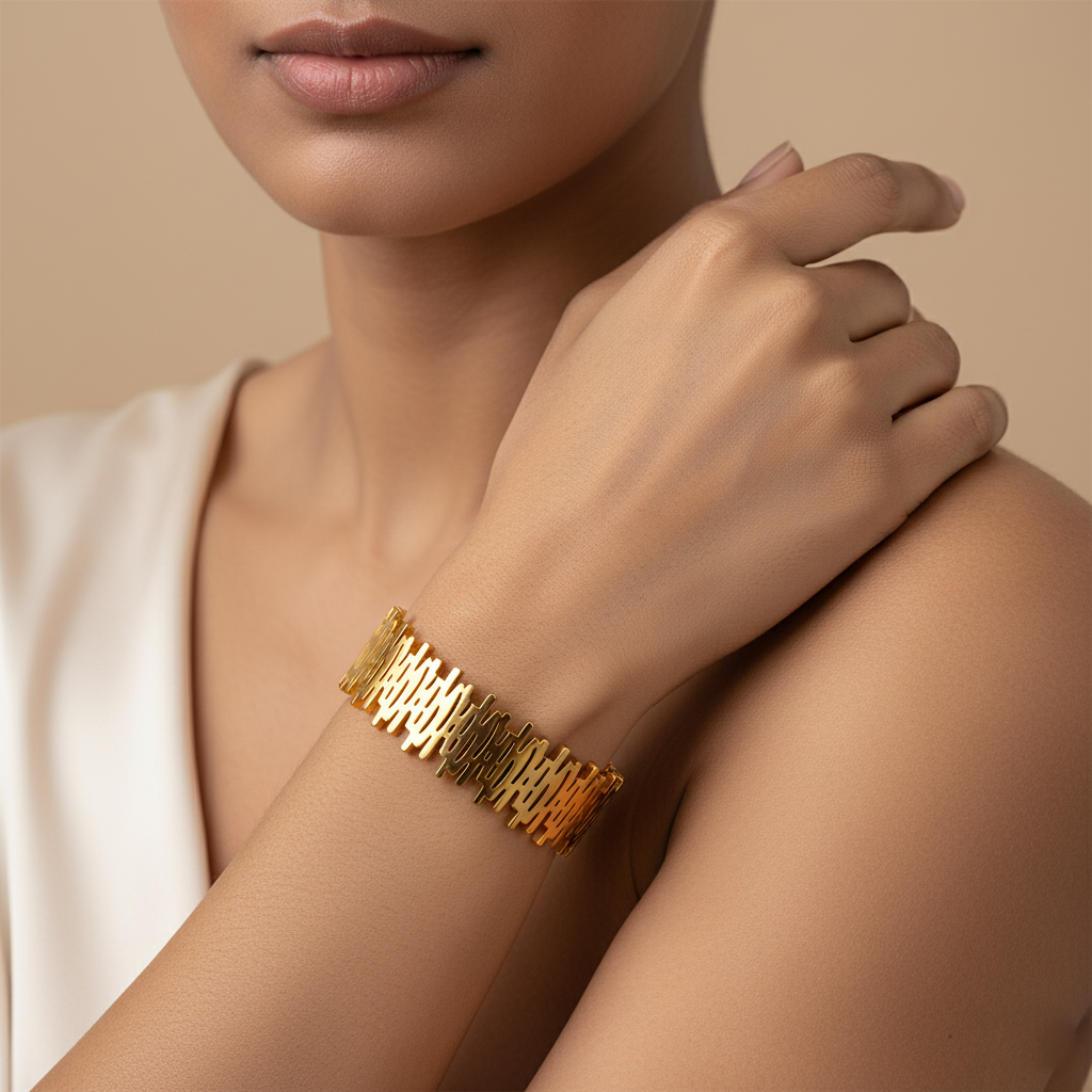 Regalia Link Premium Cuff | Italian Gold Plated SACH JEWELS
