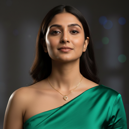 Golden Embrace Heart Pendant Necklace | Italian Gold Plated SACH JEWELS