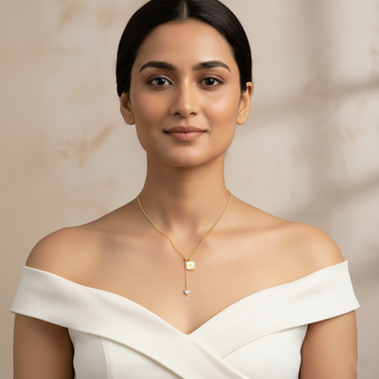 Heart Charm Zircon Necklace | Italian Gold Plated SACH JEWELS