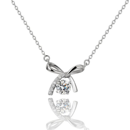 Women Bow Diamond Necklace | Italian Silver Plated SACH JEWELS