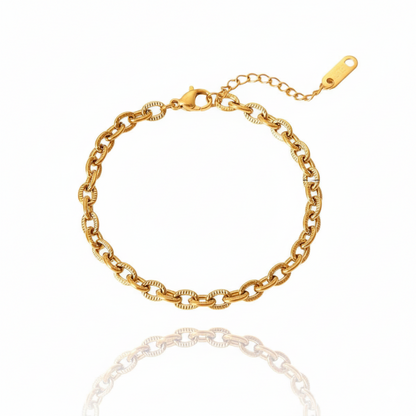 Textured Classic Gold Bracelet | Italian Gold Plated SACH JEWELS