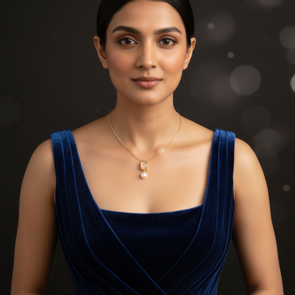 Chic Pearl Charm Necklace | Italian Gold Plated SACH JEWELS