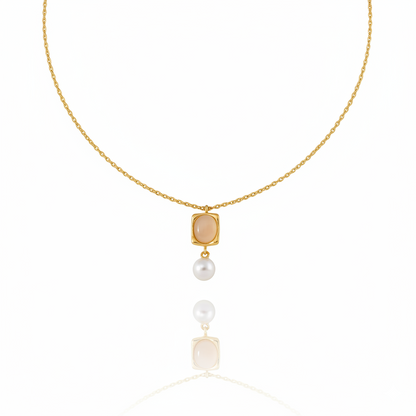 Chic Pearl Charm Necklace | Italian Gold Plated SACH JEWELS