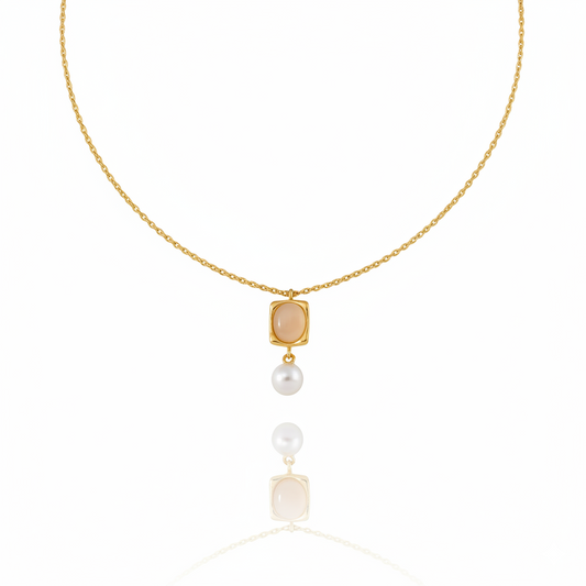 Chic Pearl Charm Necklace | Italian Gold Plated SACH JEWELS
