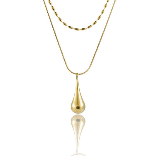 Tear Drop Pendant Necklace | Italian Gold Plated SACH JEWELS