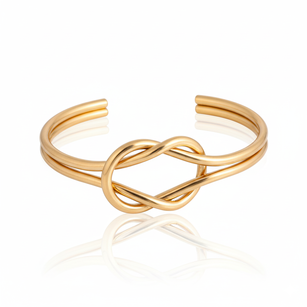 Eternal Knot Premium Cuff | Italian Gold Plated SACH JEWELS