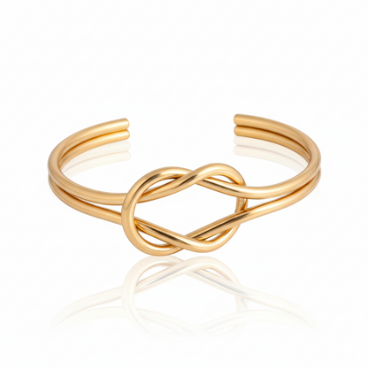 Eternal Knot Premium Cuff | Italian Gold Plated SACH JEWELS