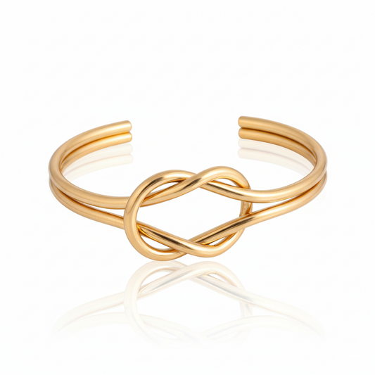 Eternal Knot Premium Cuff | Italian Gold Plated SACH JEWELS