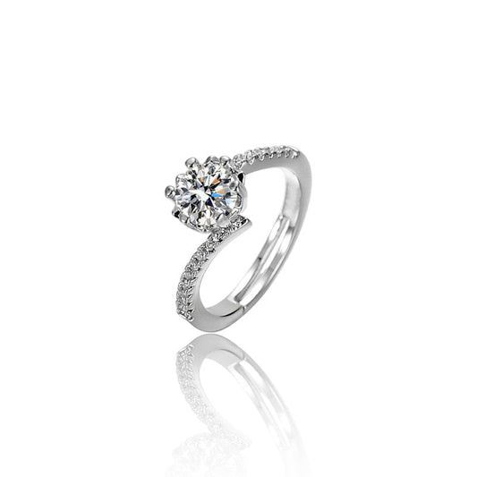 Women Astonishing Diamond Ring | Italian Silver Plated SACH JEWELS