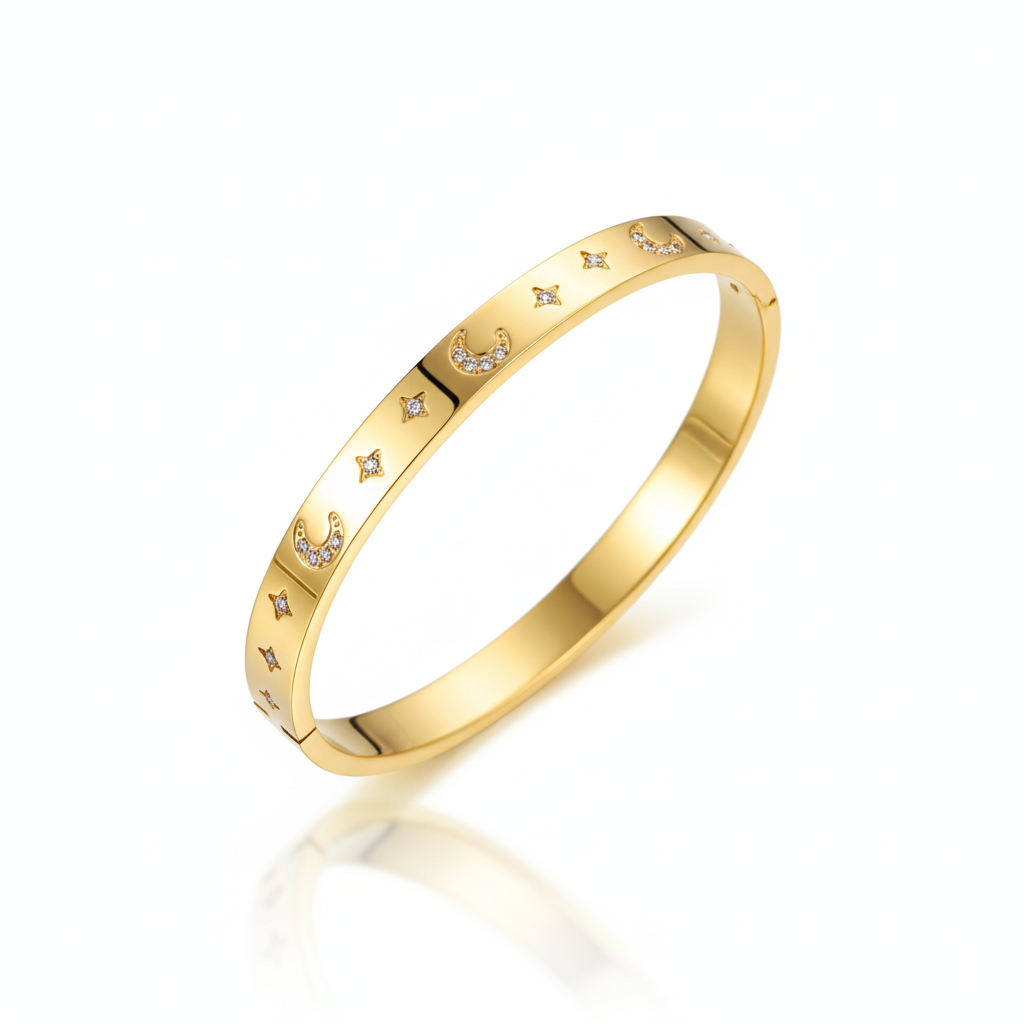 Moonlight Celestial Premium Cuff | Italian Gold Plated SACH JEWELS