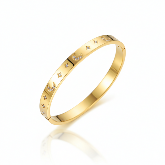 Moonlight Celestial Premium Cuff | Italian Gold Plated SACH JEWELS