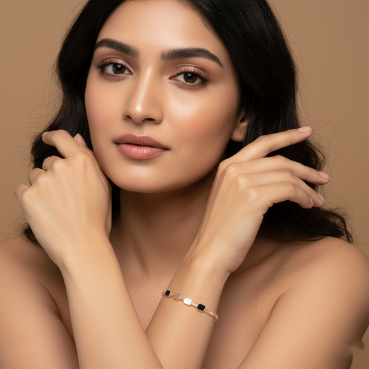 Rose Gold Enigma Geometric Bracelet | Rose Gold Plated SACH JEWELS