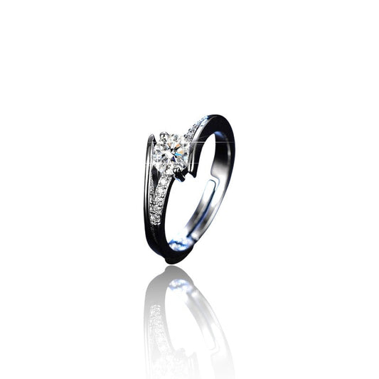 Graceful Diamond Ring | Italian Silver Plated SACH JEWELS