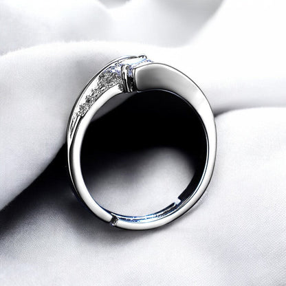 Graceful Diamond Ring | Italian Silver Plated - SACH JEWELS