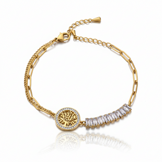 Tree of Life Charm Bracelet | Italian Gold Plated SACH JEWELS