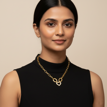 Bold Love Link Necklace | Italian Gold Plated SACH JEWELS