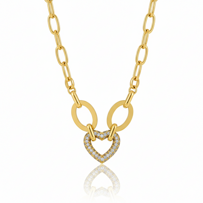Bold Love Link Necklace | Italian Gold Plated SACH JEWELS