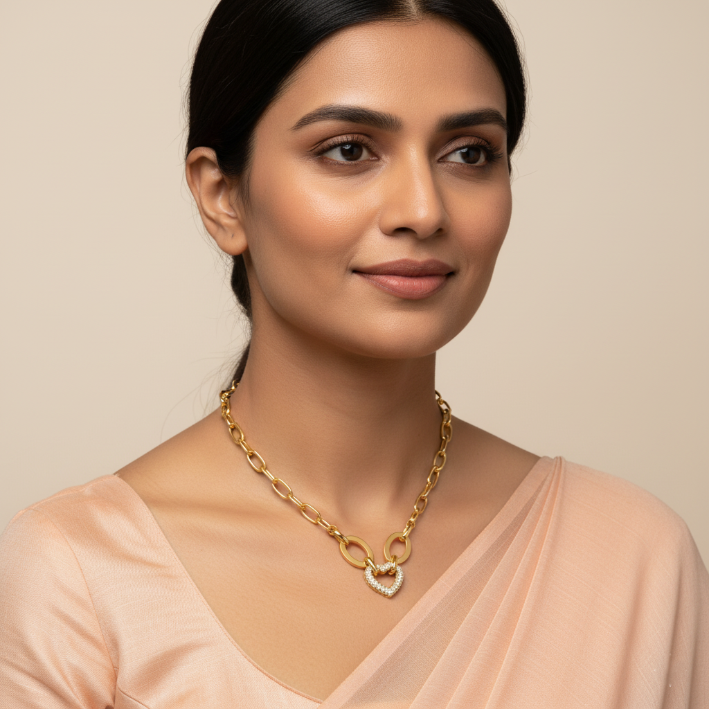 Bold Love Link Necklace | Italian Gold Plated SACH JEWELS