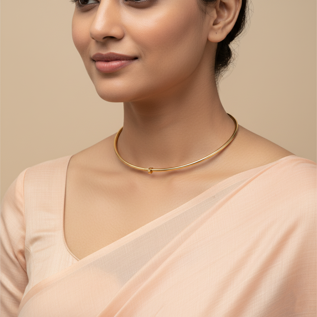 Minimal Golden Necklace | Italian Gold Plated SACH JEWELS
