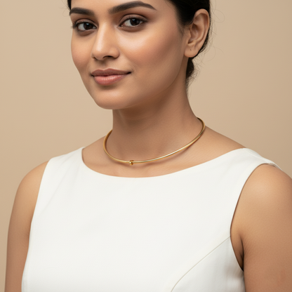 Minimal Golden Necklace | Italian Gold Plated SACH JEWELS