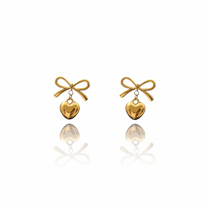 Amour Bow Drop Earrings | Italian Gold Plated SACH JEWELS